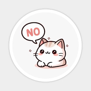 Whimsical Cat Says No Magnet